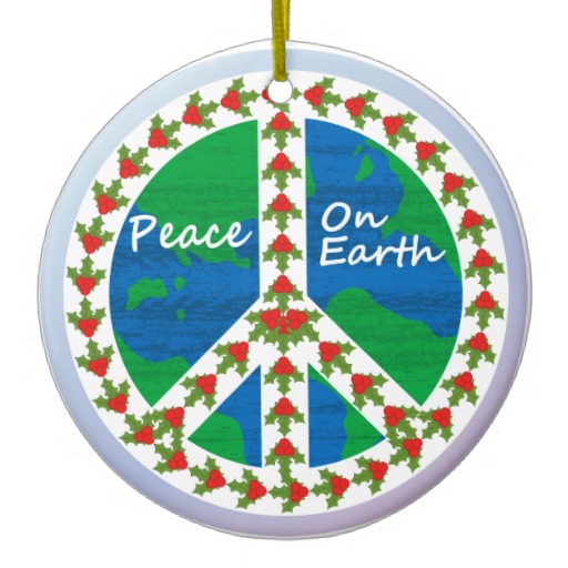 peace_on_earth_christmas_tree_ornament from zazzle